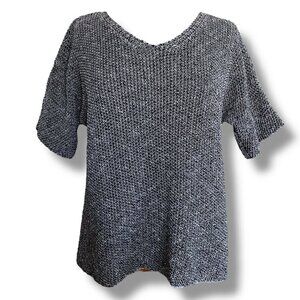 Eileen Fisher Womens Knit Top Sz Small Organic Linen Cotton Tencel Minimalist